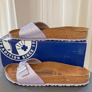 Birkenstock magic galaxy Lilac Sparkle Sandals Madrid purple 42 regular width 11